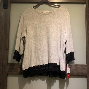 Grey Crop sleeve shirt